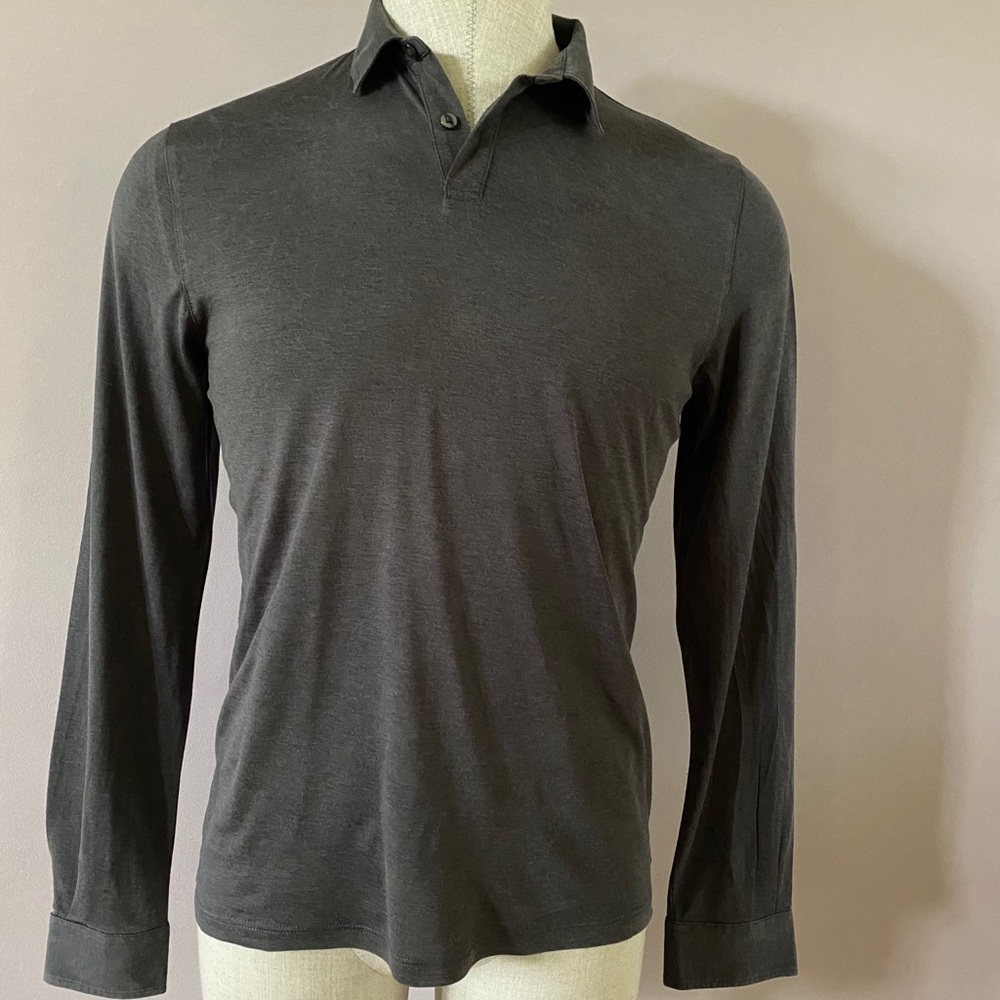Patrick Assaraf silk cotton long sleeve two button
